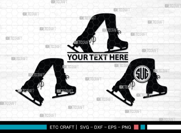 Download Woman Figure Skating SVG Monogram - Woman figure Collection