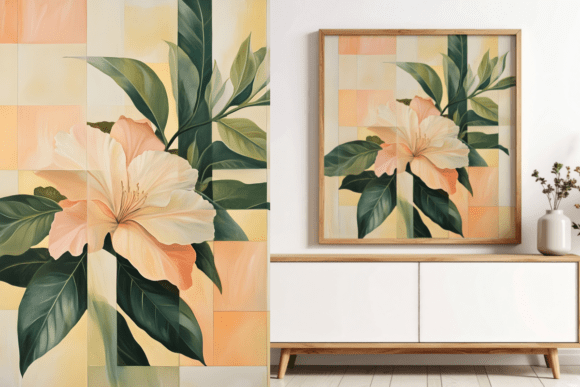 Download Geometric Floral Elegance Abstract Art - Abstract art Collection