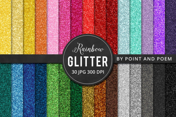 Download Rainbow Glitter Digital Paper - Digital paper Collection