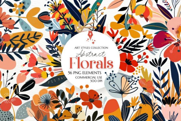 Download Abstract Floral Compositions Clipart PNG - Png Collection