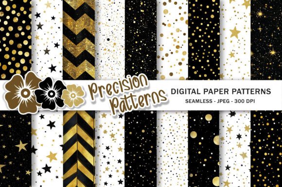 Download Black Gold Glitter Digital Paper - Digital paper Collection