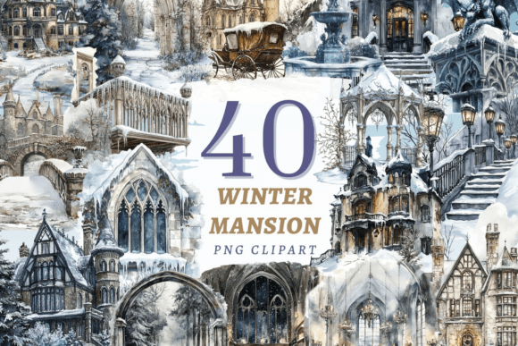Download Winter Mansion PNG Bundle - Png Collection