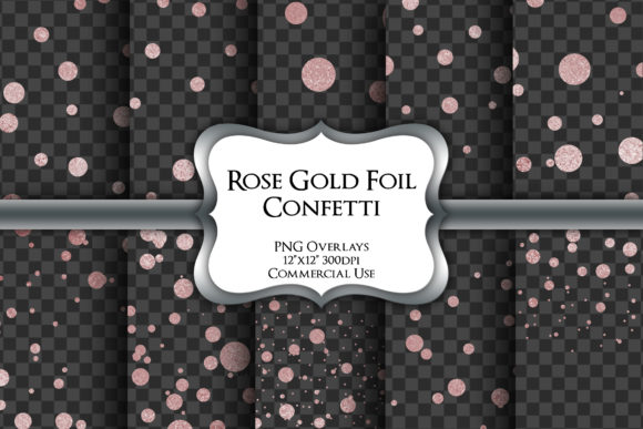 Download Rose Gold Foil Confetti Transparent PNG - Png Collection