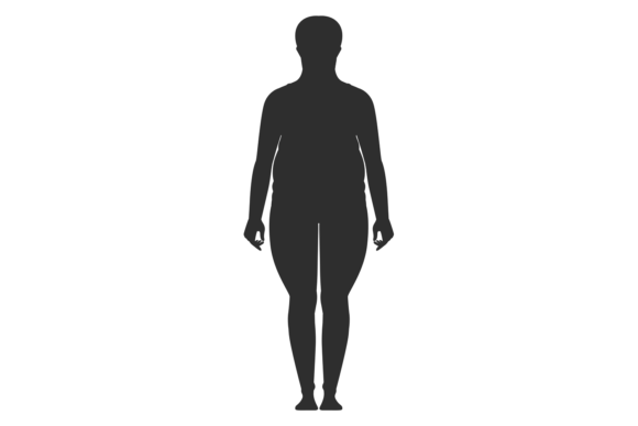 Download Obese Woman Figure Black Silhouette. Bod - Woman figure Collection