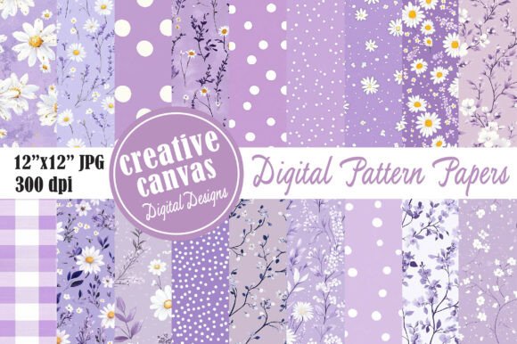 Download Lavender Coquette Floral Digital Paper - Digital paper Collection