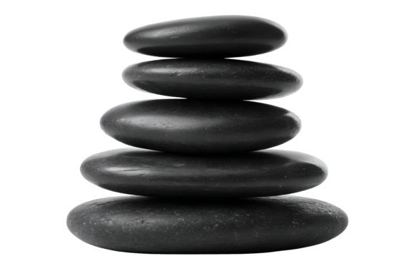 Download Stack of Smooth Black Stones Isolated - Smooth Collection
