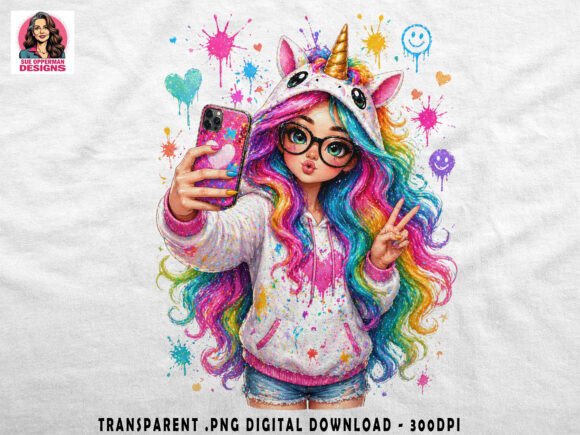 Download Rainbow Unicorn Girl | Kawaii PNG - Png Collection