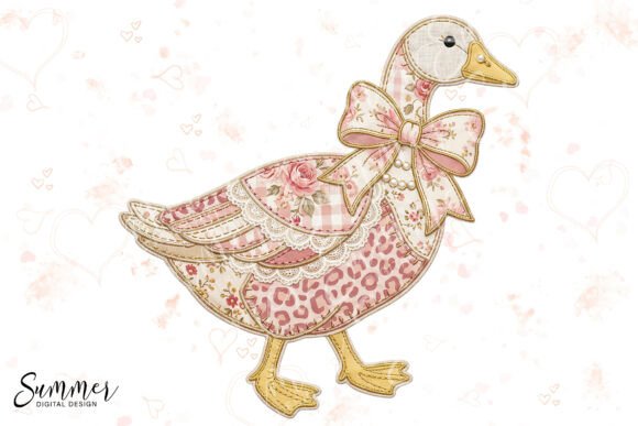 Download Coquette Pink Goose Fabric Patchwork PNG - Png Collection