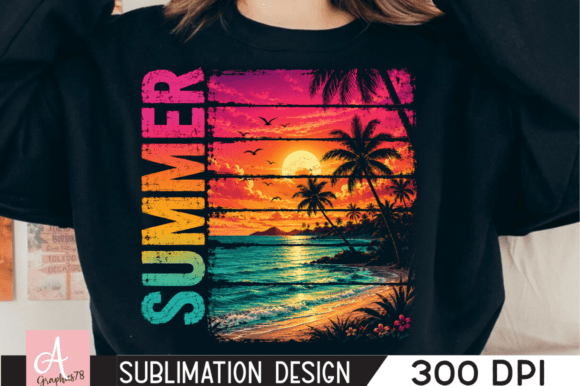 Download Vintage Summer Sunset Beach PNG - Png Collection