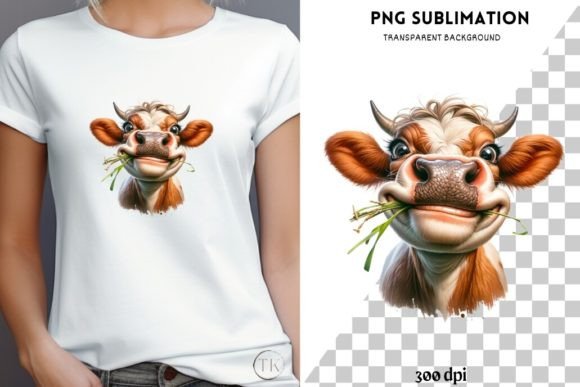 Download Funny Cow PNG Digital Prints, Sublimatio - Png Collection