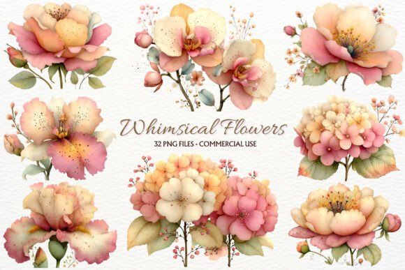 Download Whimsical Flowers PNG Floral Clipart - Png Collection