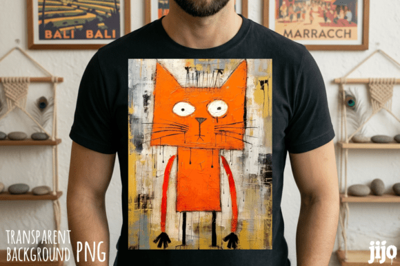 Download Cat Orange Abstract Art PNG - Abstract art Collection
