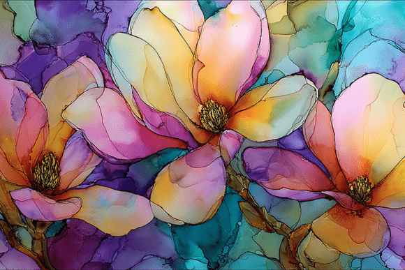 Download Magnolia Watercolor Floral Abstract Art - Abstract art Collection