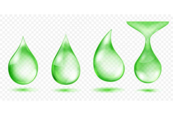 Download Drops of Green Water with Highlights. - Highlights Collection