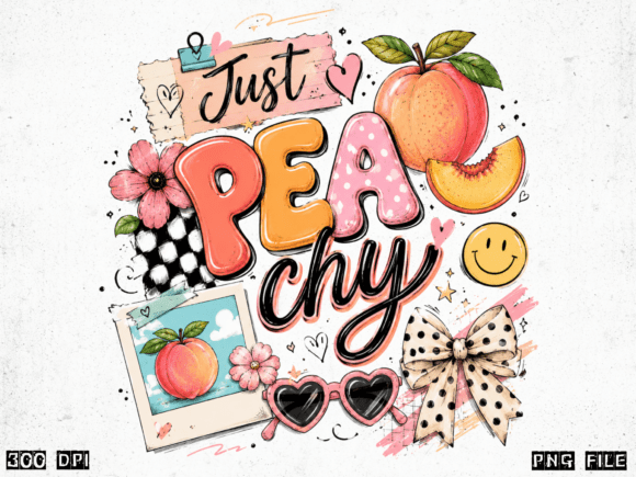Download Just Peachy Retro Summer PNG | Cute Peac - Png Collection