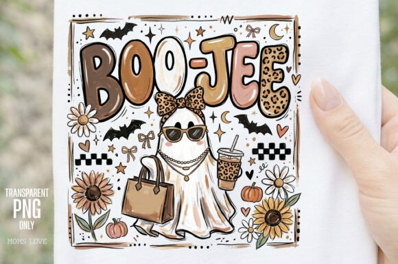 Download Boo Jee Trendy Ghost Halloween PNG - Png Collection