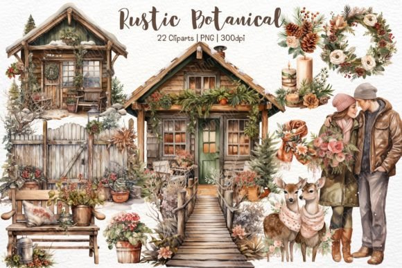 Download Winter Rustic Botanical Sublimation PNG - Png Collection