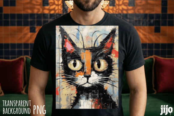 Download Cat Abstract Art Colorful PNG - Abstract art Collection